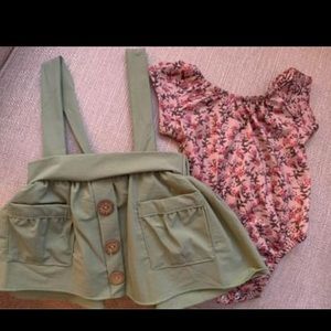 Baileys blossoms 0-3 month suspender skirt